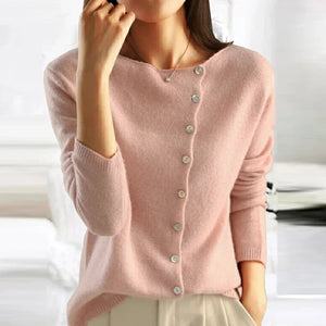 Maglione Donna Elegante con Bottoni Dettagliati - Maglioni Donna Classici per Inverno 2
