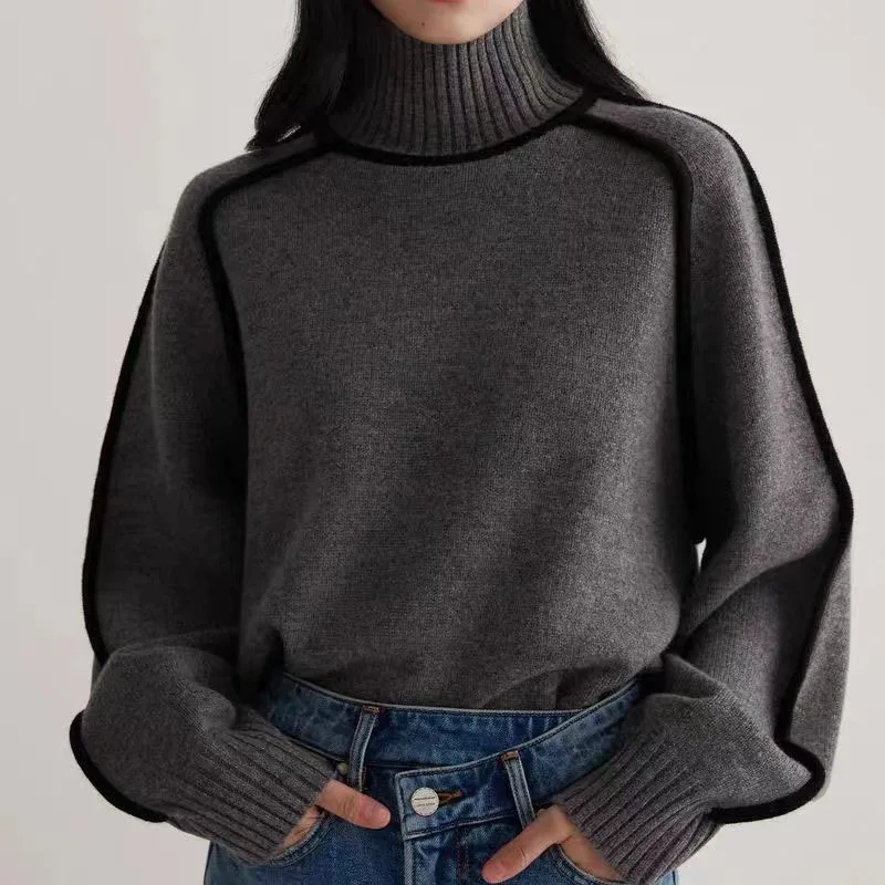 Maglione Donna Elegante e Confortevole in Tessuto di Alta Qualità – Dolcevita Versatile per Ogni Occasione, Disponibile in S, M, L, XL 0