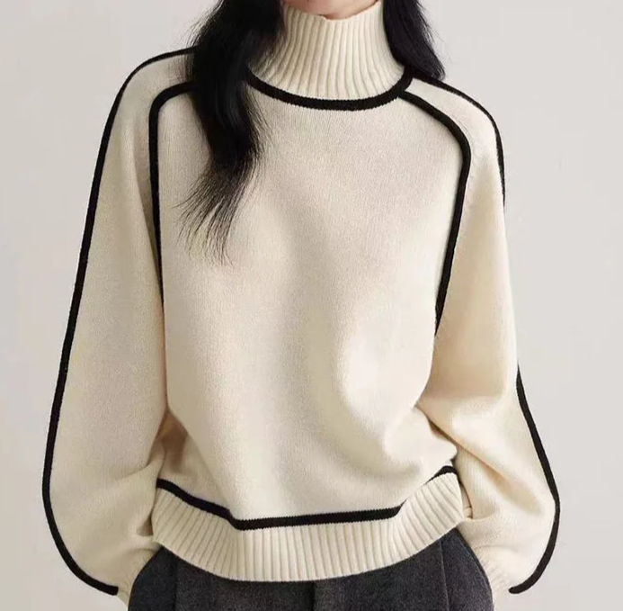Maglione Donna Elegante e Confortevole in Tessuto di Alta Qualità – Dolcevita Versatile per Ogni Occasione, Disponibile in S, M, L, XL 2
