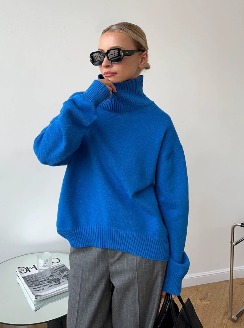Maglione Donna Oversize Dolcevita in Vari Colori - Comfort e Stile per la Stagione Fredda 5