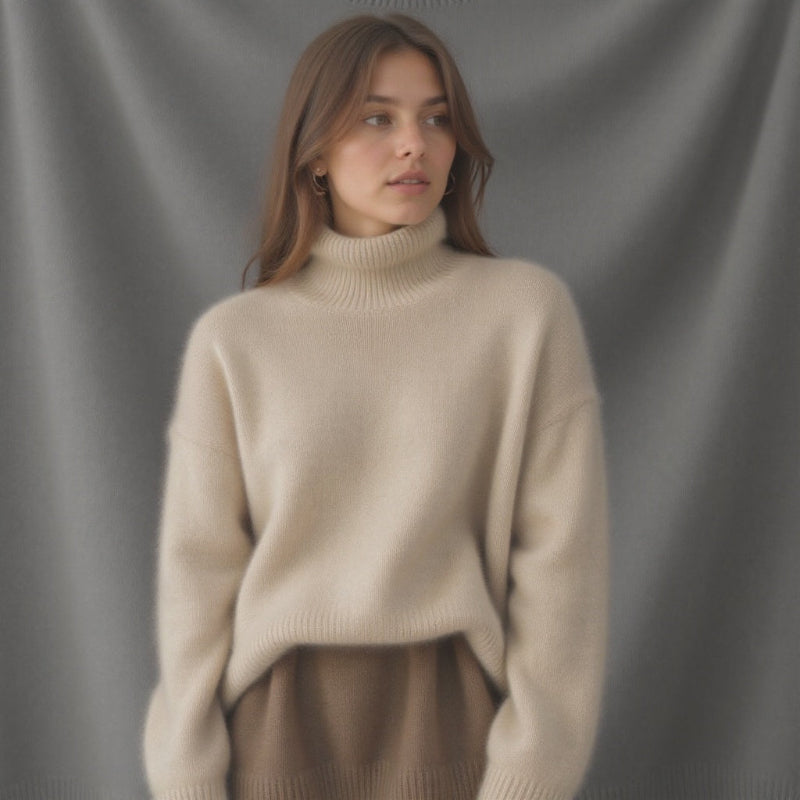 Maglione Donna Oversize con Dolcevita - Stile Moderno e Versatile per Ogni Occasione 1