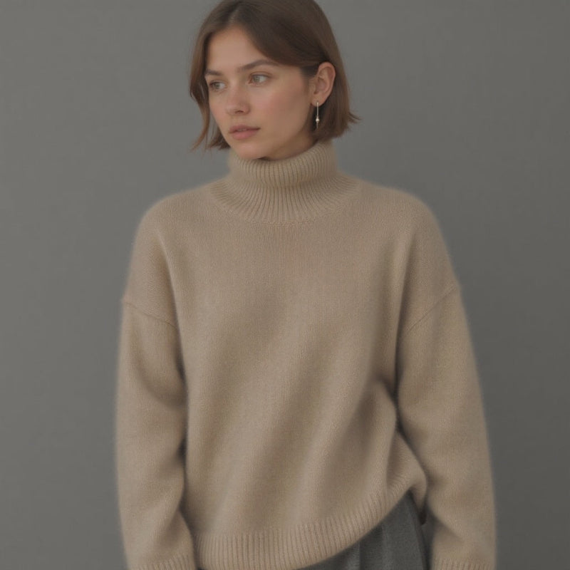 Maglione Donna Oversize con Dolcevita - Stile Moderno e Versatile per Ogni Occasione 2