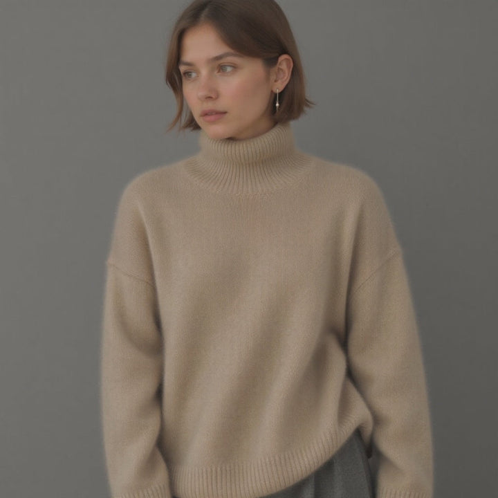 Maglione Donna Oversize con Dolcevita - Stile Moderno e Versatile per Ogni Occasione 2