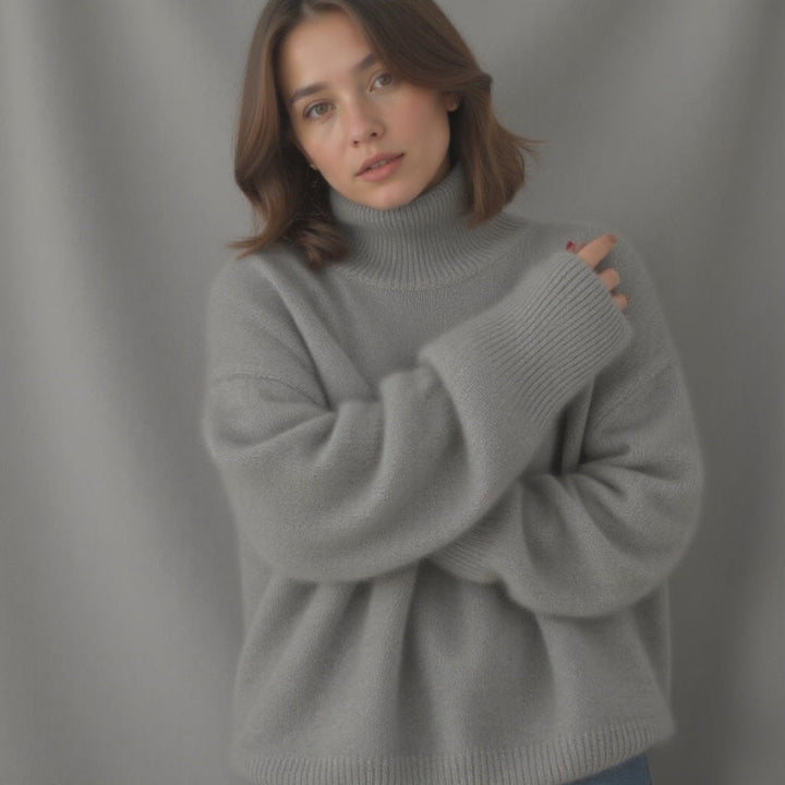 Maglione Donna Oversize con Dolcevita - Stile Moderno e Versatile per Ogni Occasione 5