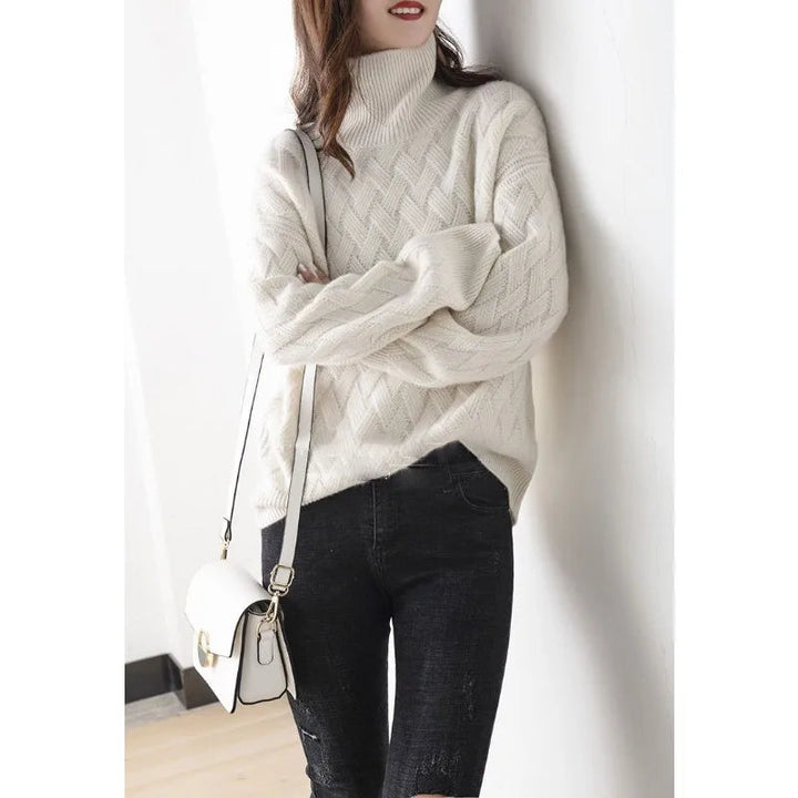 Maglione Donna in Cashmere Ampio e Morbido per Comfort e Stile 5