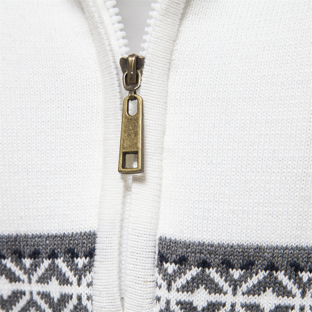 Maglione Uomo a Mezza Zip con Colletto Stand-Up, Comfort Invernale e Design Versatile 6