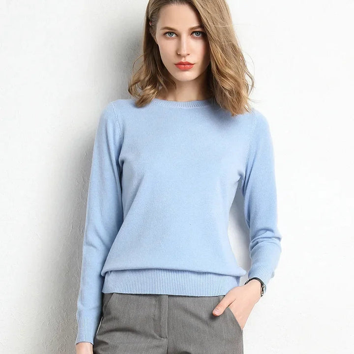 Maglione da Donna Slim Fit a Coste con Collo O per Comfort e Stile 5
