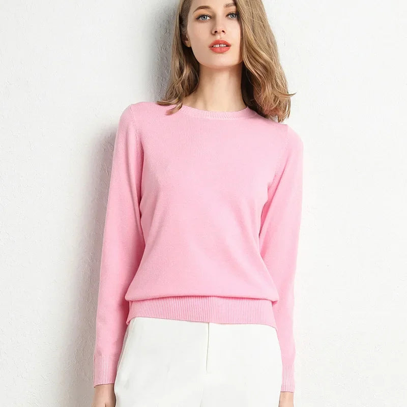 Maglione da Donna Slim Fit a Coste con Collo O per Comfort e Stile 6
