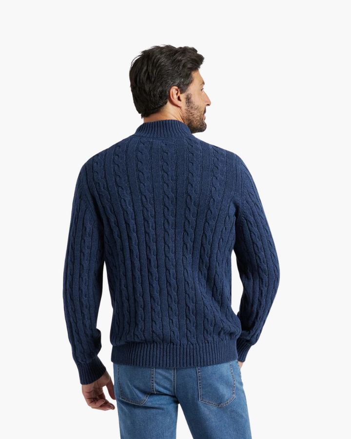 Maglione da Uomo Collo Alto con Zip Mezzo e Maniche Lunghe, Pullover Elegante per Stile e Comfort 7
