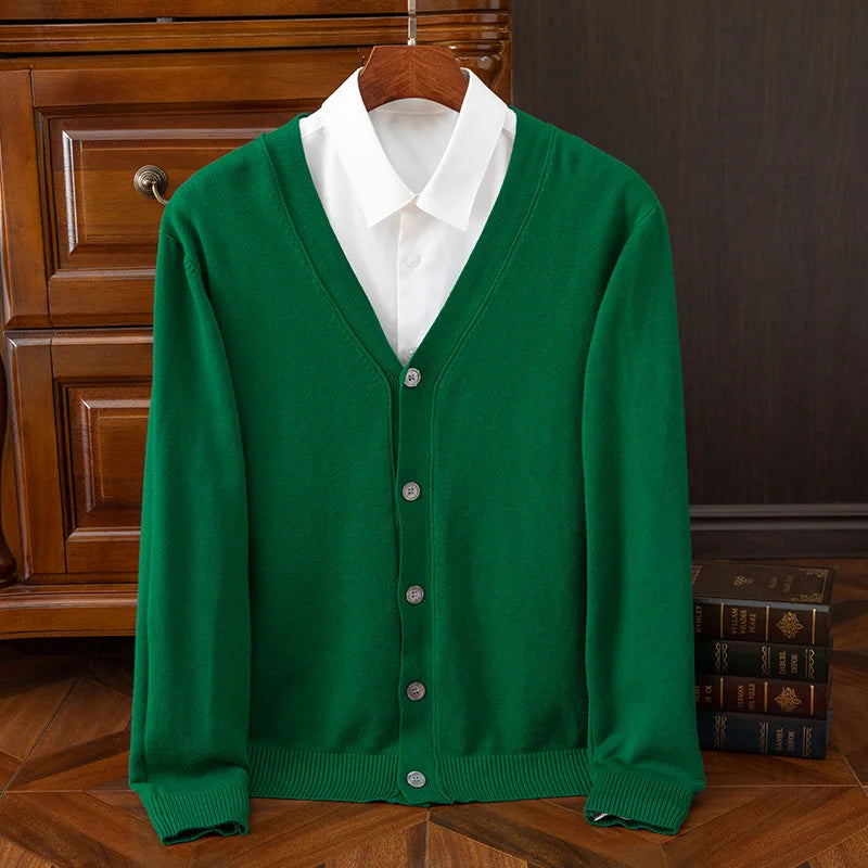 Maglione da Uomo Scollatura a V Rilassato in Vari Colori - Maglioni Uomo Eleganti e Versatili 11