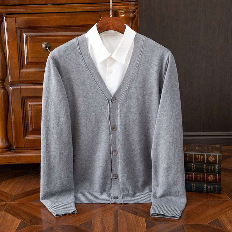 Maglione da Uomo Scollatura a V Rilassato in Vari Colori - Maglioni Uomo Eleganti e Versatili 2