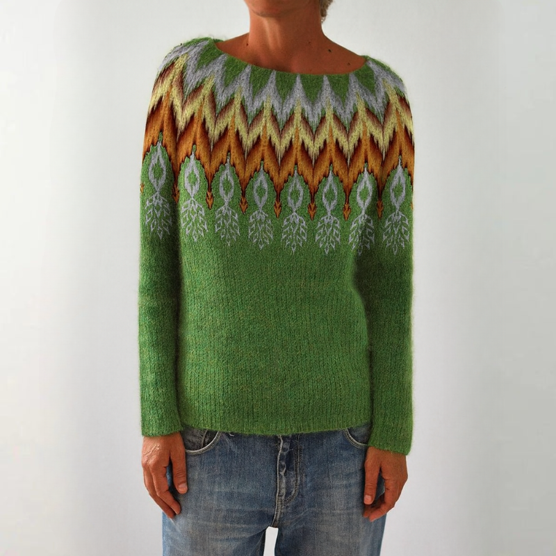 Maglione da Donna Vintage a Maniche Lunghe in Lana, Stile Autunnale e Invernale