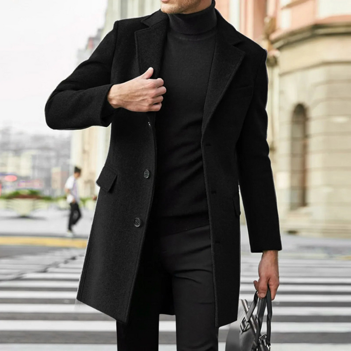 Slim Fit Wintermantel für Herren mit Knopfverschluss