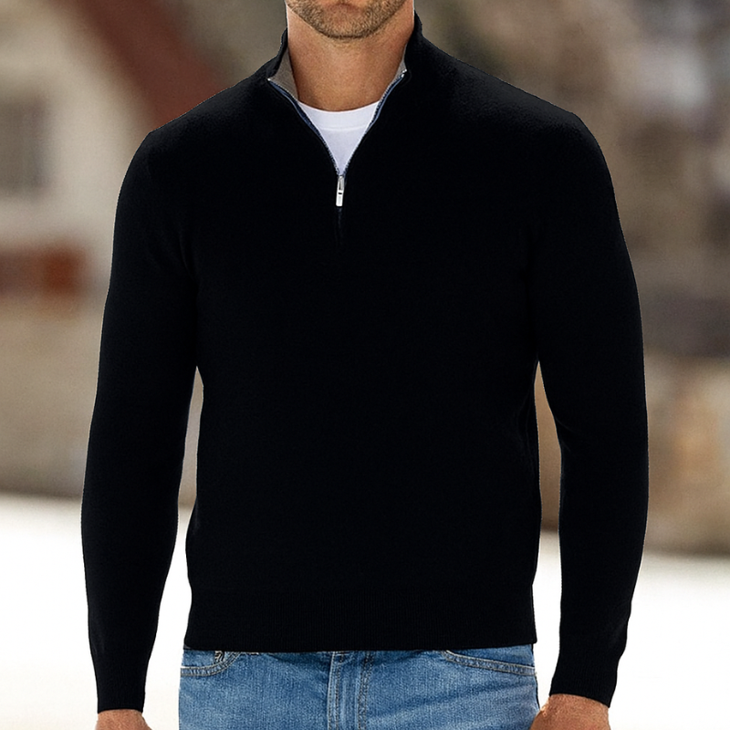 Herrenpullover mit Reißverschluss - Eleganter und vielseitiger Stil für legere und formelle Anlässe