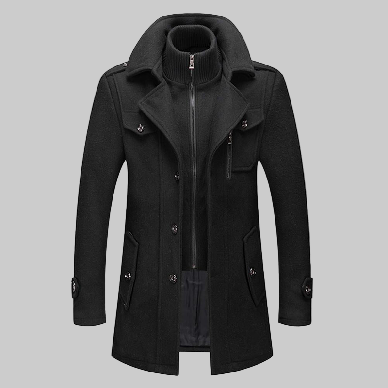 Mantello da Uomo Elegante e Leggero in Tessuto Caldo – Versatile per Inverno, Primavera e Autunno 0