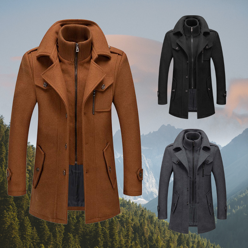 Mantello da Uomo Elegante e Leggero in Tessuto Caldo – Versatile per Inverno, Primavera e Autunno 2