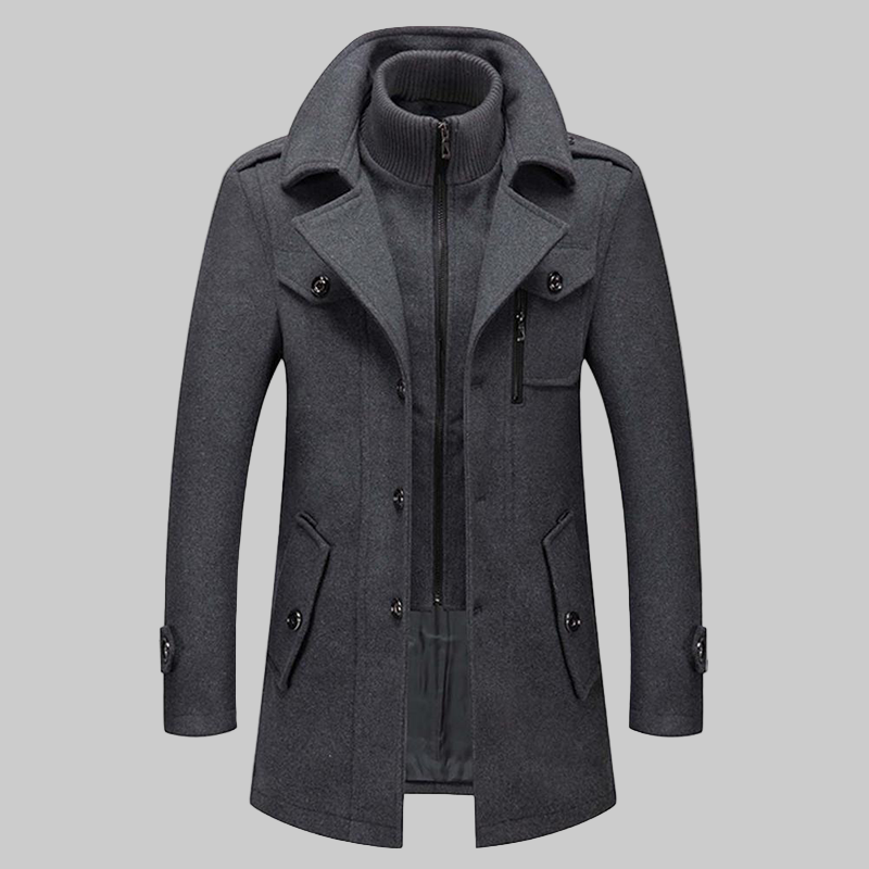 Mantello da Uomo Elegante e Leggero in Tessuto Caldo – Versatile per Inverno, Primavera e Autunno 4