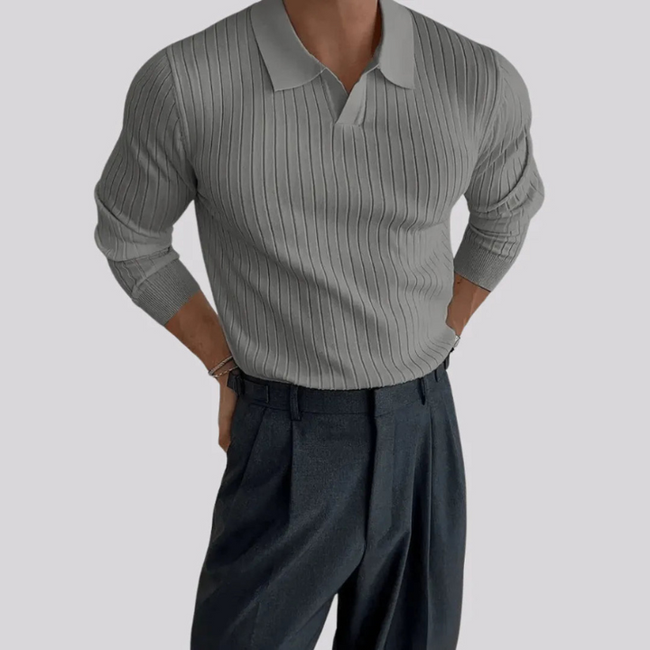 Mattia Soft Cotton Muscle Fit Sweater - Stile Elegante per Uomo