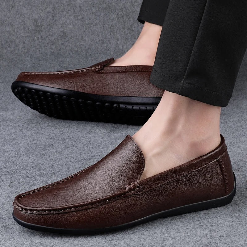 Mocassini Uomo Eleganti in Pelle con Design Classico e Suola Antiscivolo 1