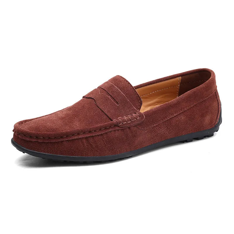 Mocassini Uomo Eleganti in Suede Blu - Design Slip-on Estivo Comfortabile 9