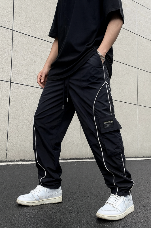 Herren Cargo-Hose mit seitlichen Streifen für sportlichen und entspannten Look