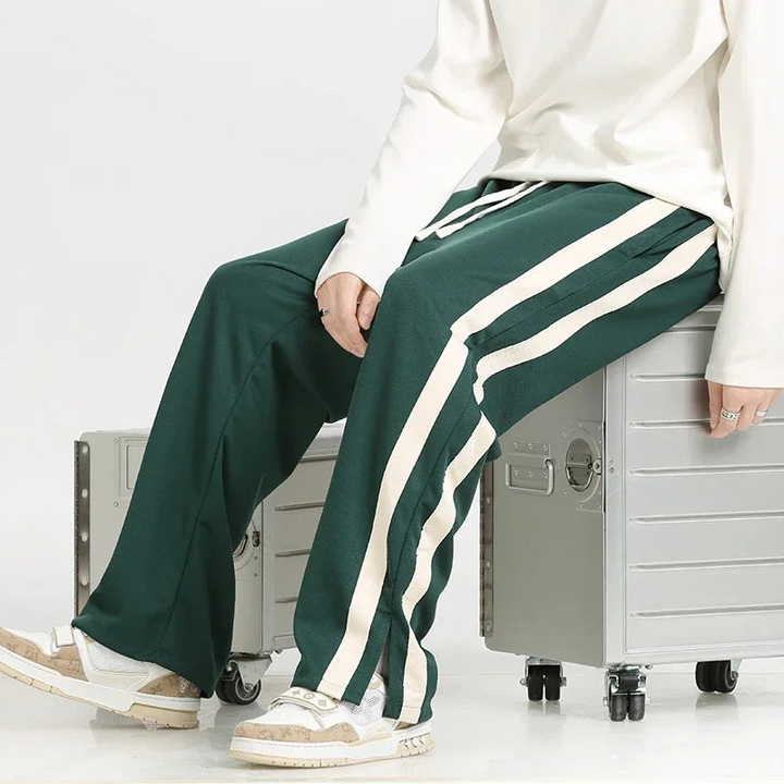 Moderne Herren-Hosen mit verstellbarem Bund und geradem Schnitt