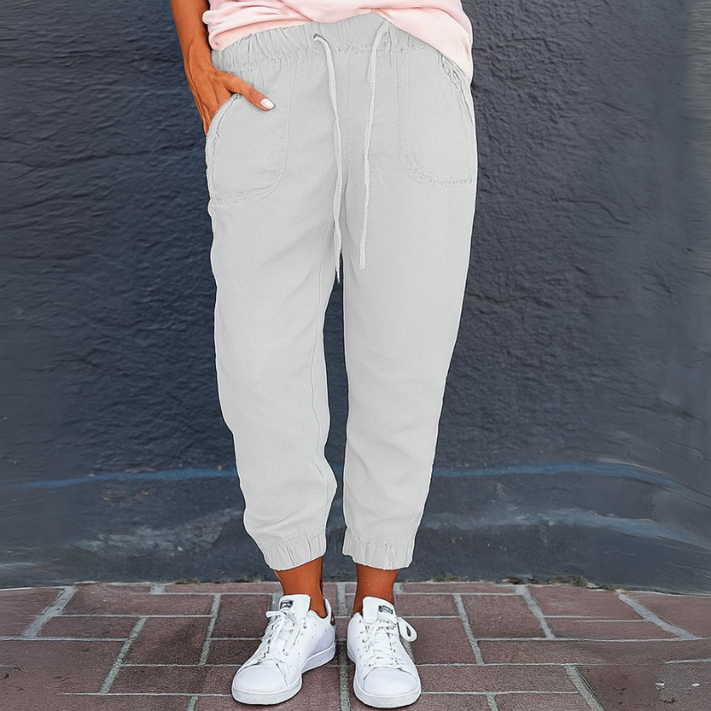 Pantaloni Cargo da Donna Eleganti con Ampie Tasche e Vestibilità Alla Moda