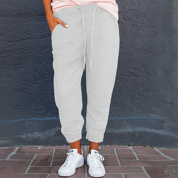 Pantaloni Cargo da Donna Eleganti con Ampie Tasche e Vestibilità Alla Moda