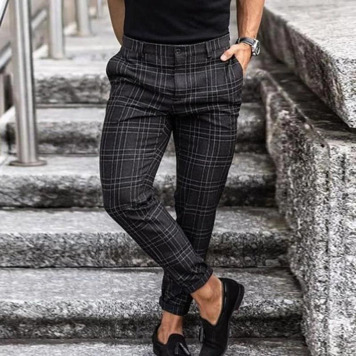 Elegante Karierte Chino-Hosen für Herren