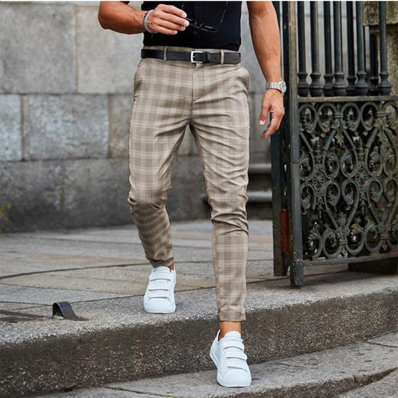 Elegante Karierte Chino-Hosen für Herren