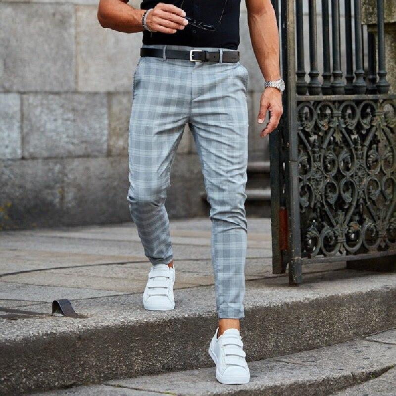 Elegante Karierte Chino-Hosen für Herren