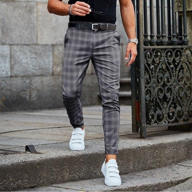 Elegante Karierte Chino-Hosen für Herren