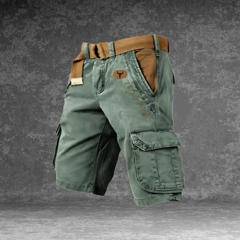 Pantaloni Corti Cargo Uomo per Attività all'Aperto con Tasche Spaziose e Design Ergonomico 5