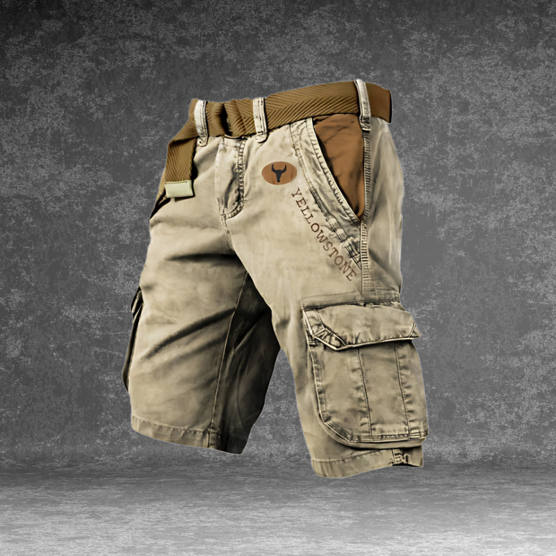 Pantaloni Corti Cargo Uomo per Attività all'Aperto con Tasche Spaziose e Design Ergonomico 6