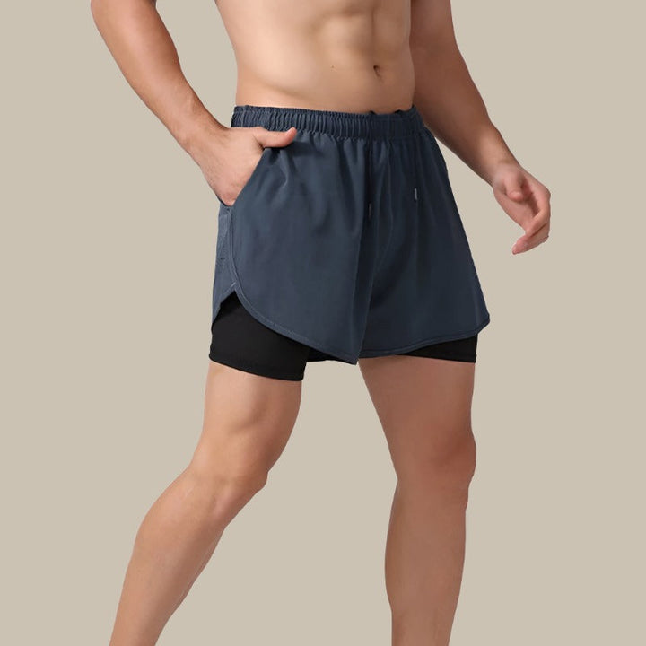 Sportliche Herren-Laufshorts mit Netz-Einsätzen