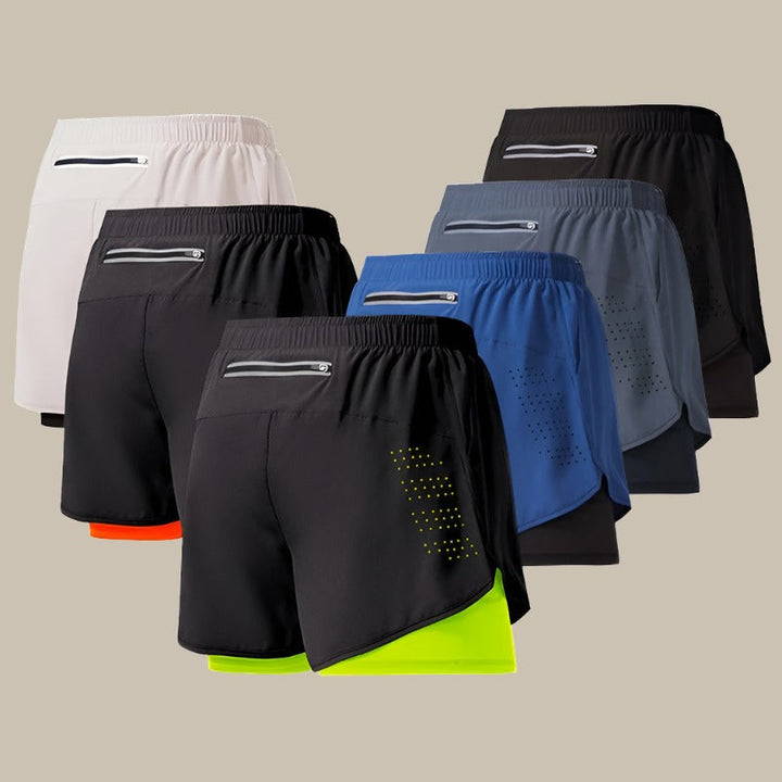 Sportliche Herren-Laufshorts mit Netz-Einsätzen