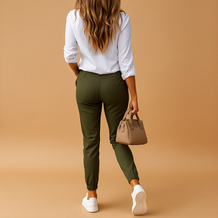 Damen Chino-Hosen Casual Slim Fit