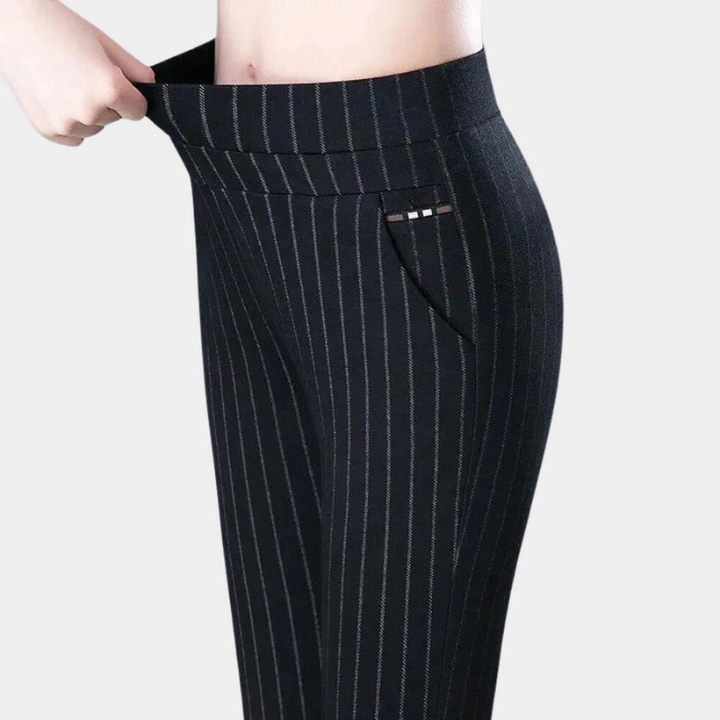 Elegante schwarze Stretch-Hosen für Damen mit hoher Taille für jeden Anlass
