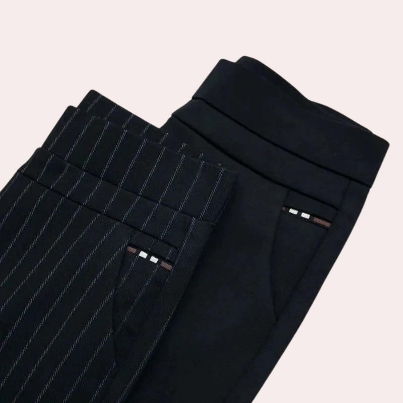 Elegante schwarze Stretch-Hosen für Damen mit hoher Taille für jeden Anlass