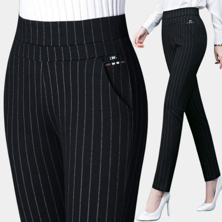 Elegante schwarze Stretch-Hosen für Damen mit hoher Taille für jeden Anlass