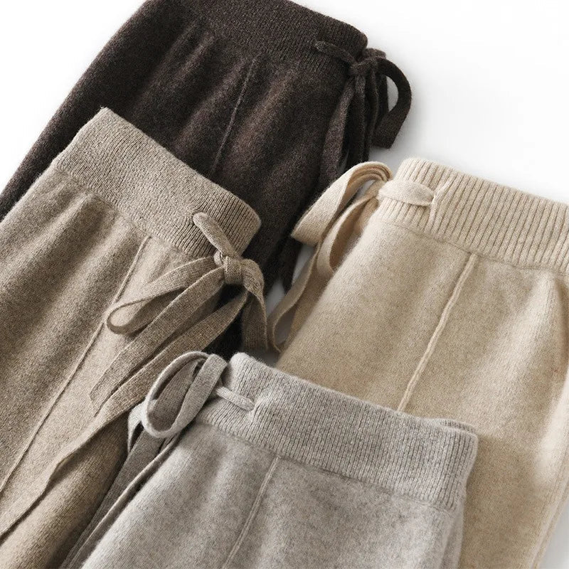 Pantaloni Donna Sweatpants Confortevoli a Gamba Larga per Relax e Attività Quotidiane 3