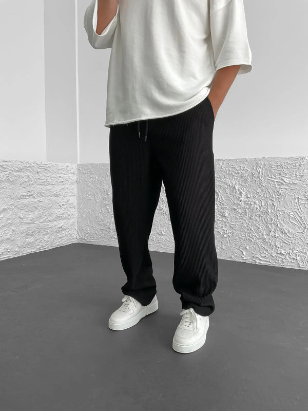 Pantaloni Eleganti Uomo Slim Fit in Tessuto Traspirante per Ufficio e Occasioni Formali - Vari Colori Disponibili 2
