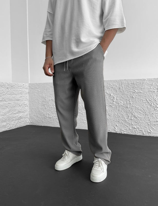 Pantaloni Eleganti Uomo Slim Fit in Tessuto Traspirante per Ufficio e Occasioni Formali - Vari Colori Disponibili 3