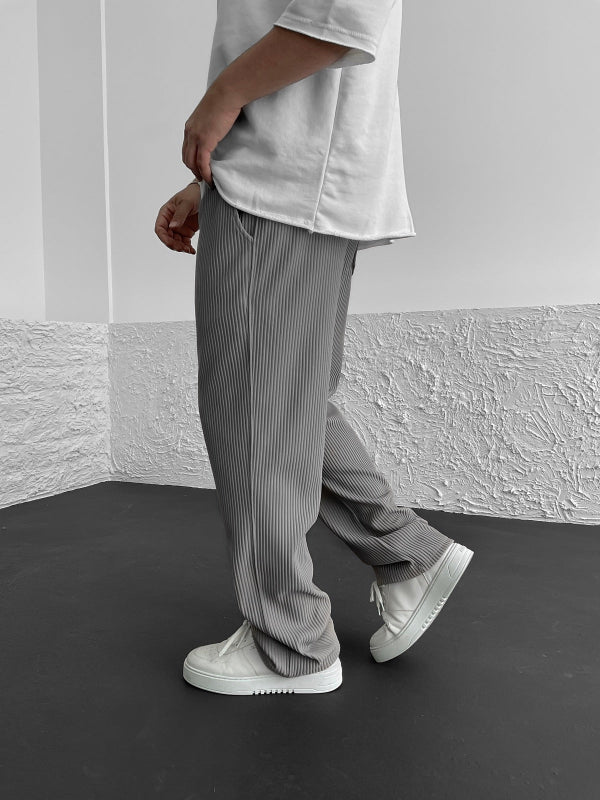 Pantaloni Eleganti Uomo Slim Fit in Tessuto Traspirante per Ufficio e Occasioni Formali - Vari Colori Disponibili 4