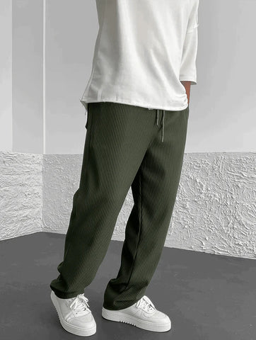 Pantaloni Eleganti Uomo Slim Fit in Tessuto Traspirante per Ufficio e Occasioni Formali - Vari Colori Disponibili 5