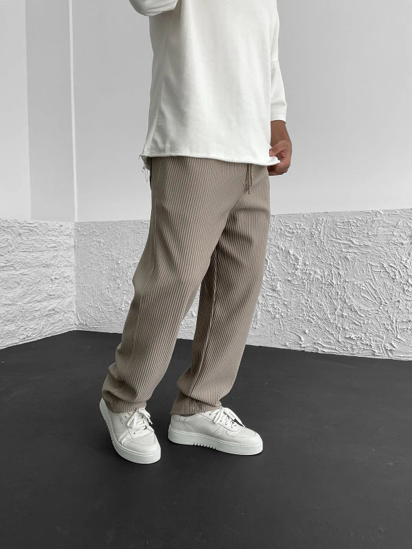 Pantaloni Eleganti Uomo Slim Fit in Tessuto Traspirante per Ufficio e Occasioni Formali - Vari Colori Disponibili 6