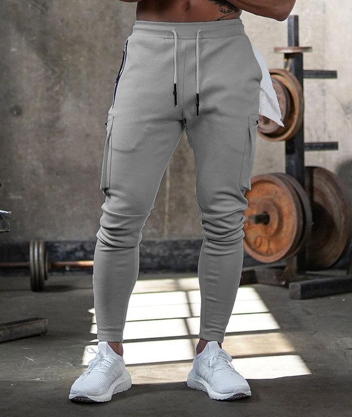 Moderne Slim Fit Sporthosen für Herren mit verstellbarem Bund und abnehmbaren Reißverschlussbündchen
