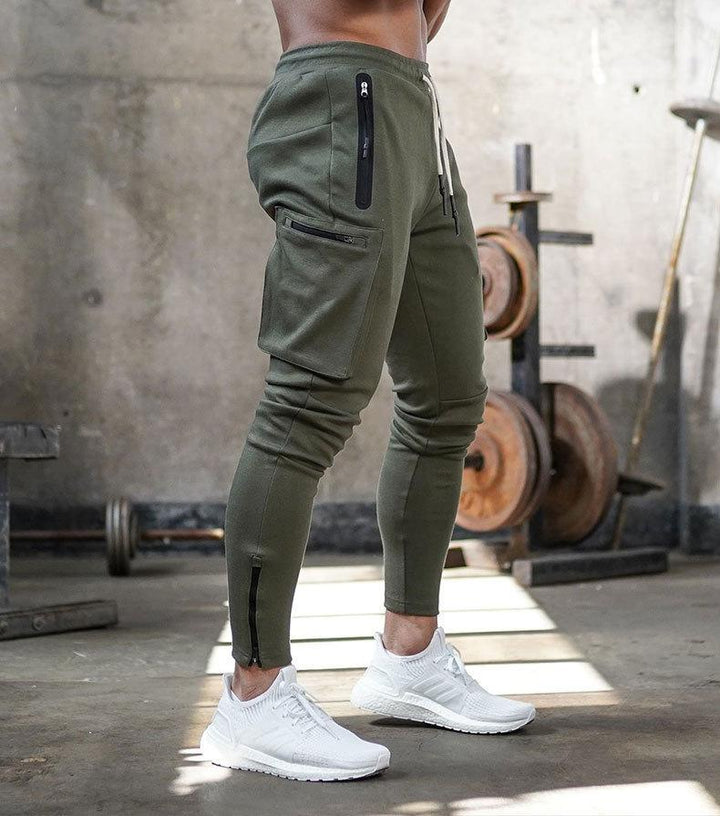 Moderne Slim Fit Sporthosen für Herren mit verstellbarem Bund und abnehmbaren Reißverschlussbündchen