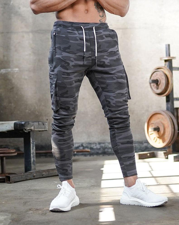 Moderne Slim Fit Sporthosen für Herren mit verstellbarem Bund und abnehmbaren Reißverschlussbündchen