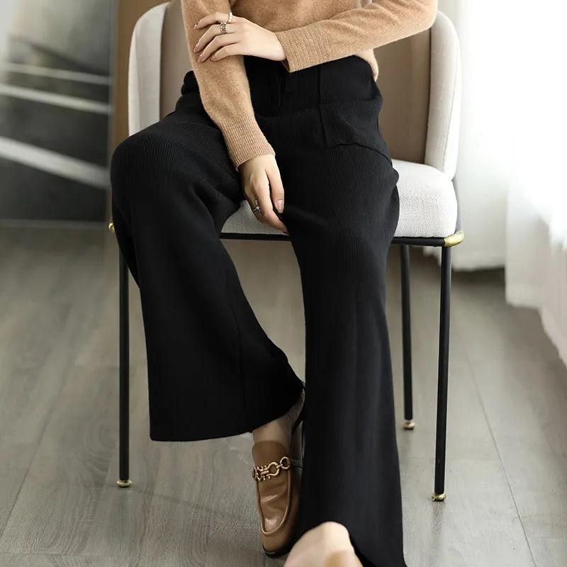 Pantaloni da Ufficio Eleganti per Donna con Tasche Frontali Comodi e Raffinati 1